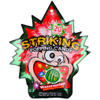Striking Watermelon Flavour Popping Candy 20 pouches 30g