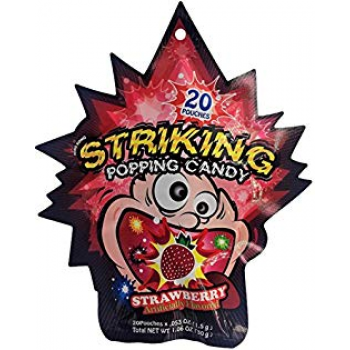 Striking Strawberry Flavour Popping Candy 20 pouches 30g